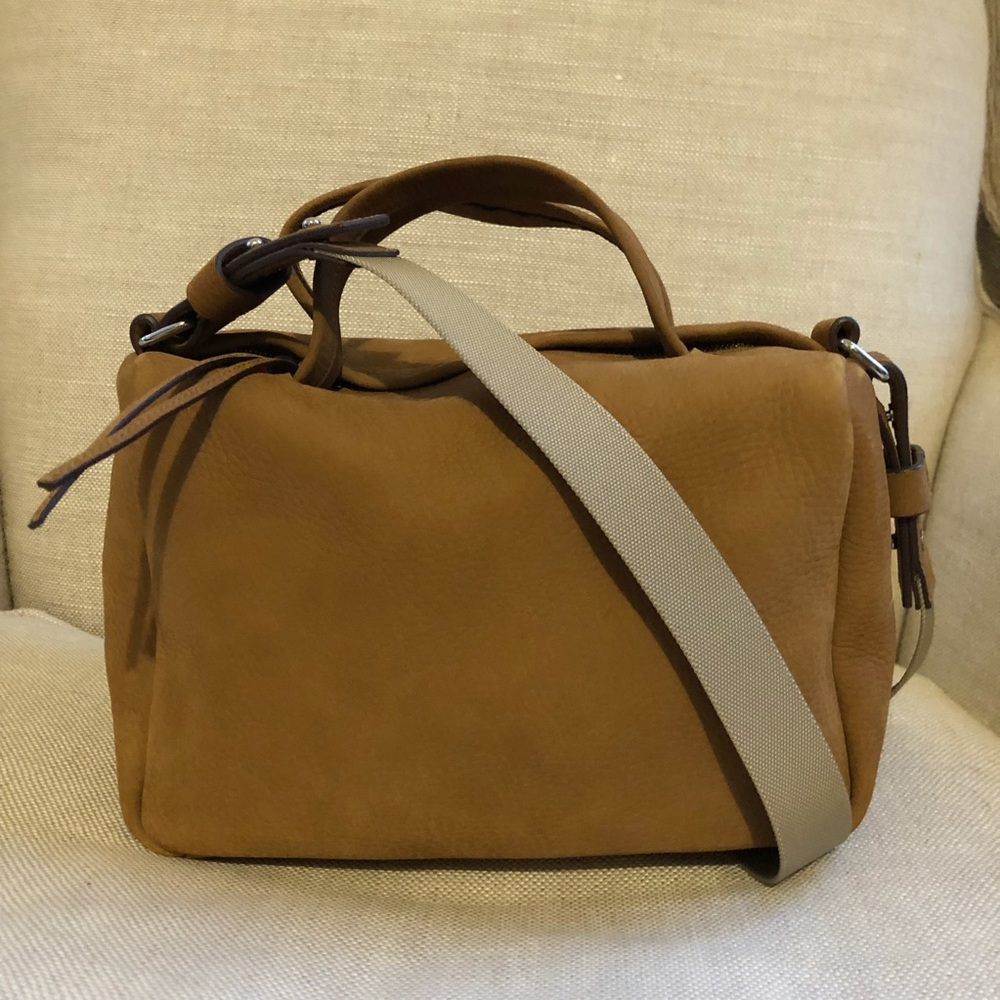 Theory Shoulder Handbag Leather Nubuck Mini Duffle